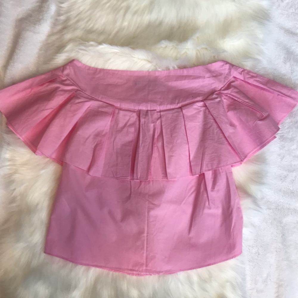 Zara Basic Ruffle Blouse Size Small - Picture 2 of 3